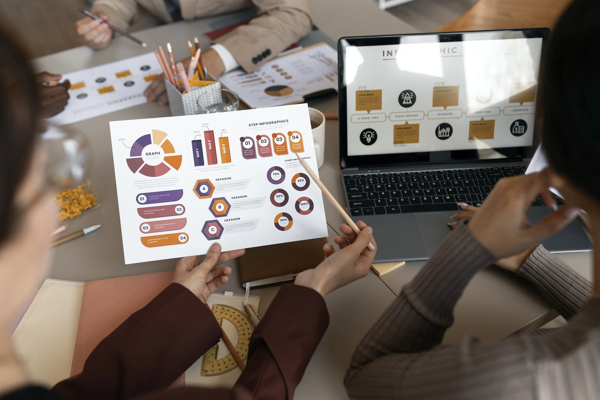Buzzlane team working on performance marketing India